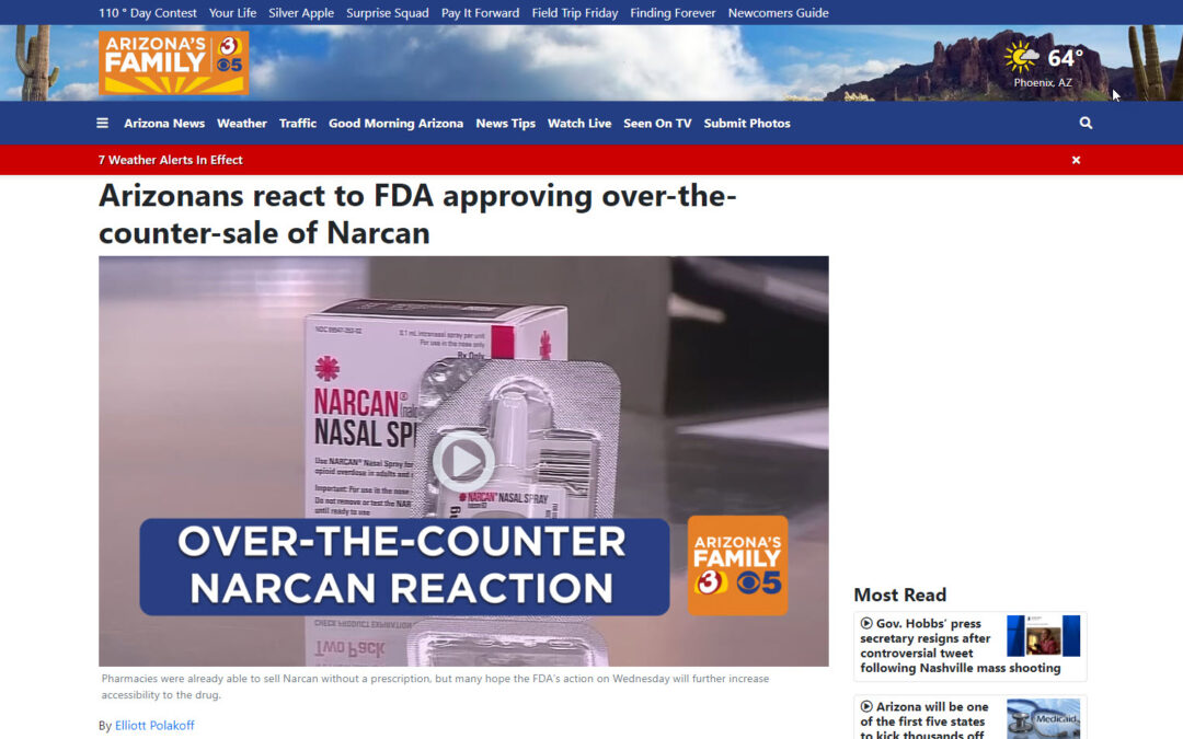 Arizonans react to FDA approving over-the-counter-sale of Narcan